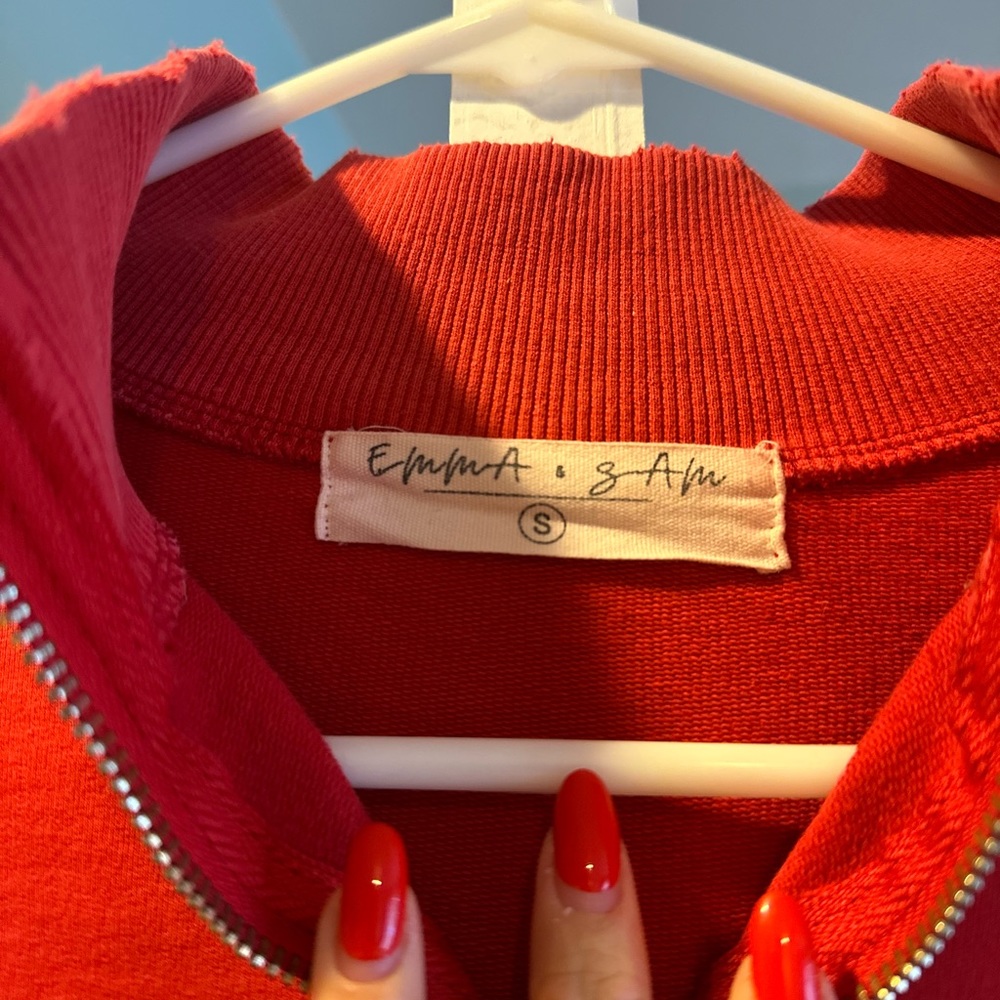 Emma & Sam Torn Crop Zip up